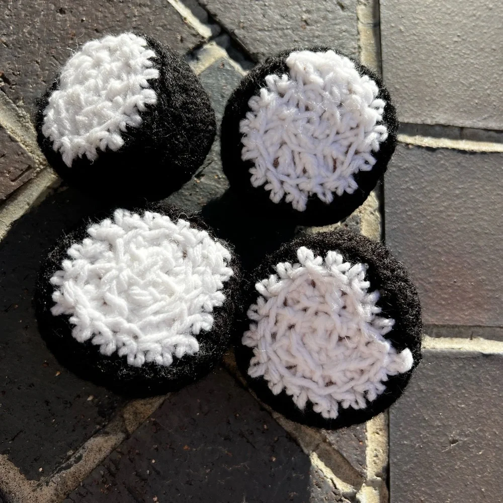 Hand Crocheted Set of 4 Happy Little Sushi Rolls Plushies! - Picture 5 of 15